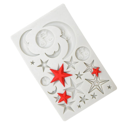 Star Moon Face Chocolate Clay DIY Silicone Mold