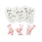 2 PCS Easter Bunny Egg Chocolate Baking Clay Silicone Mold