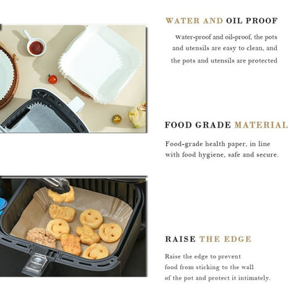 50pcs / Box Air Fryer Liner Baking Oil-absorbing Oil-proof Paper Tray, Normal Color 50 PCS, White 50 PCS - DealBuddy