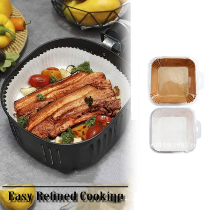 50pcs / Box Air Fryer Liner Baking Oil-absorbing Oil-proof Paper Tray, Normal Color 50 PCS, White 50 PCS - DealBuddy