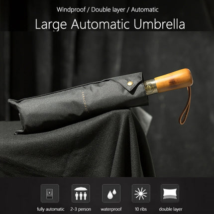 PARACHASE Ten-bone Double-layer Large Windproof Business Automatic Folding Umbrella