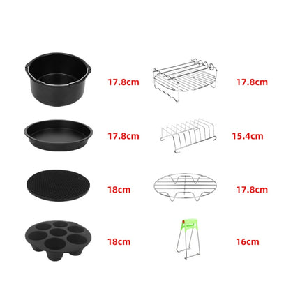 12 PCS/Set 7 Inch Air Fryer Baking Accessories Stainless Steel Set, 12 PCS/Set - DealBuddy