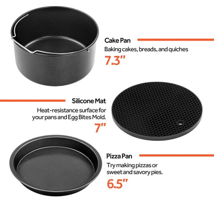 Air Fryer Baking Accessories Stainless Steel Set, 6 PCS/Set 6 inch, 6 PCS/Set 7 inch, 6 PCS/Set 8 inch - DealBuddy
