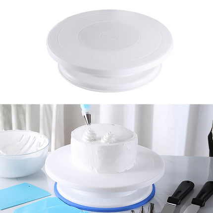 Home Piping Table Cake Turntable, White, Wheat, Blue, Pink - DealBuddy