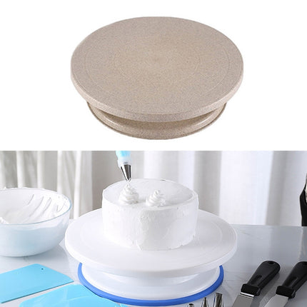 Home Piping Table Cake Turntable, White, Wheat, Blue, Pink - DealBuddy