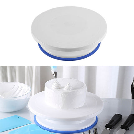 Home Piping Table Cake Turntable, White, Wheat, Blue, Pink - DealBuddy