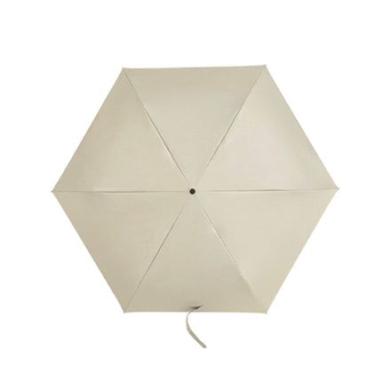 PARACHASE Carbon Fiber Light Portable Small Clever Black Glue Sunscreen Anti-UV Sun Umbrella