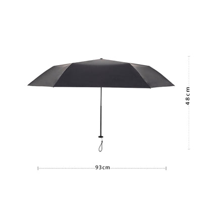 PARACHASE Carbon Fiber Light Portable Small Clever Black Glue Sunscreen Anti-UV Sun Umbrella