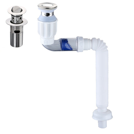 Household Deodorant Washbasin Water Pipe, Style:, A Black Flap With Basket and Overflow, B White Flap With Basket and Overflow, C Black Flap No Basket With Overflow, D White Flap No Basket With Overflow, E Black Flap Without Basket and Overflow        ... - DealBuddy