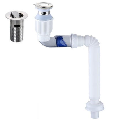 Household Deodorant Washbasin Water Pipe, Style:, A Black Flap With Basket and Overflow, B White Flap With Basket and Overflow, C Black Flap No Basket With Overflow, D White Flap No Basket With Overflow, E Black Flap Without Basket and Overflow        ... - DealBuddy