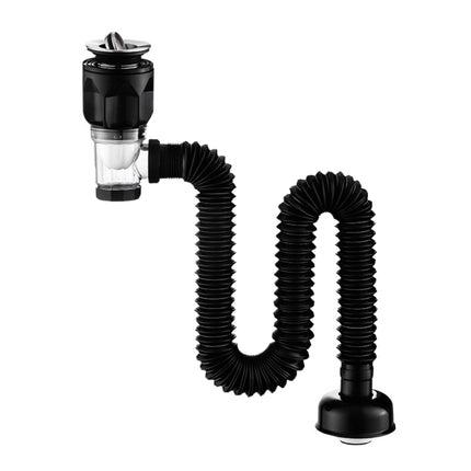 Household Deodorant Washbasin Water Pipe, Style:, A Black Flap With Basket and Overflow, B White Flap With Basket and Overflow, C Black Flap No Basket With Overflow, D White Flap No Basket With Overflow, E Black Flap Without Basket and Overflow        ... - DealBuddy