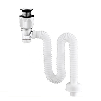 Household Deodorant Washbasin Water Pipe, Style:, A Black Flap With Basket and Overflow, B White Flap With Basket and Overflow, C Black Flap No Basket With Overflow, D White Flap No Basket With Overflow, E Black Flap Without Basket and Overflow        ... - DealBuddy