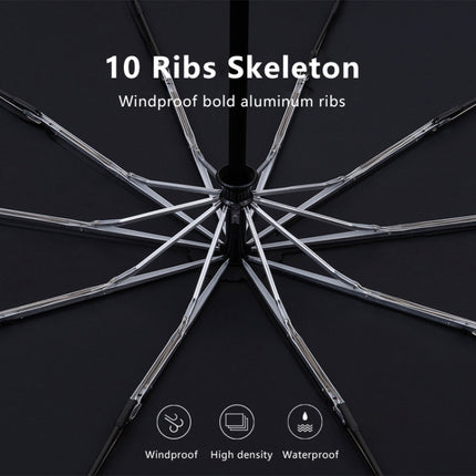 PARACHASE Large Ruggedized Shrink Retro Wind-Resistant Folding Umbrella