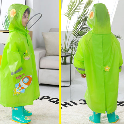 Large Hat Brim Cartoon Print Children Raincoat with Schoolbag Seat, S, M, L, XL, XXL - DealBuddy
