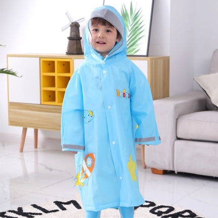 Large Hat Brim Cartoon Print Children Raincoat with Schoolbag Seat, S, M, L, XL, XXL - DealBuddy