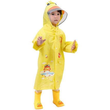 Large Hat Brim Cartoon Print Children Raincoat with Schoolbag Seat, S, M, L, XL, XXL - DealBuddy