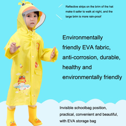 Large Hat Brim Cartoon Print Children Raincoat with Schoolbag Seat, S, M, L, XL, XXL - DealBuddy