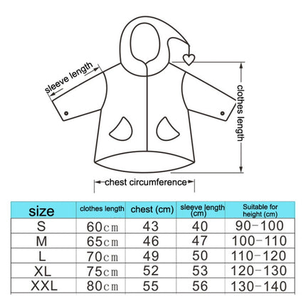 Large Hat Brim Cartoon Print Children Raincoat with Schoolbag Seat, S, M, L, XL, XXL - DealBuddy