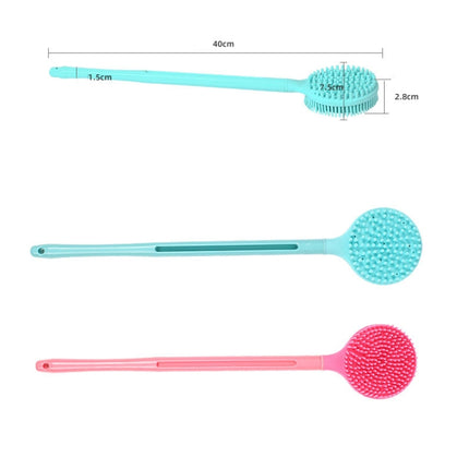 Silicone Massage Long Handle Double Sided Bath Brush