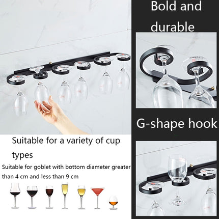 Household Punch-free Red Wine Glass Upside Down Rack, Style: