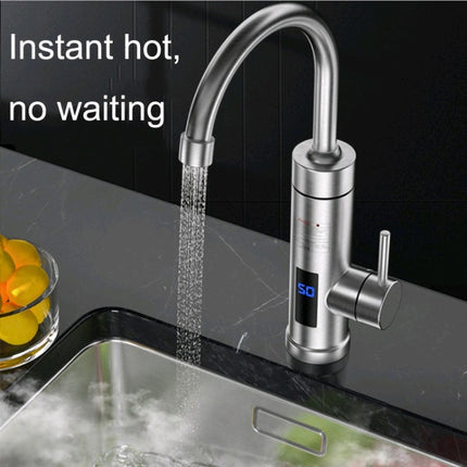 Household Kitchen Electric Hot Water Fauce EU Plug, Style:, Stainless Steel Type, Stainless Steel Universal Pipe Type - DealBuddy