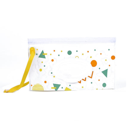 Baby EVA Wet Wipes Bag Portable Flip Removable Sanitary Wet Wipes Bag, Cactus, Red Flower, Feather, Triangle, Crown, Shell, Style 3, Dot, Black And Grey Stripe, Floating Object, Gear, Cat Claw, Geometric Figure, Space, Whale, Orange Space, Big Round Ba...