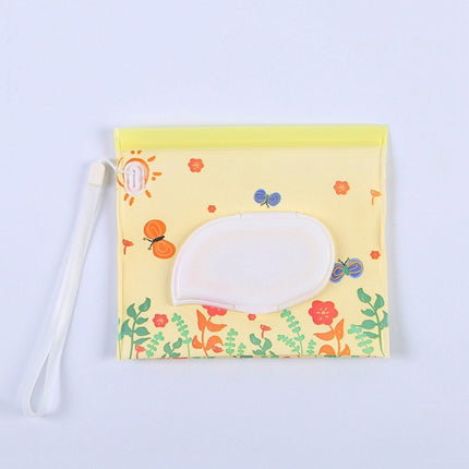 Baby EVA Wet Wipes Bag Flip Removable Paper Towel Cosmetic Cotton Bag