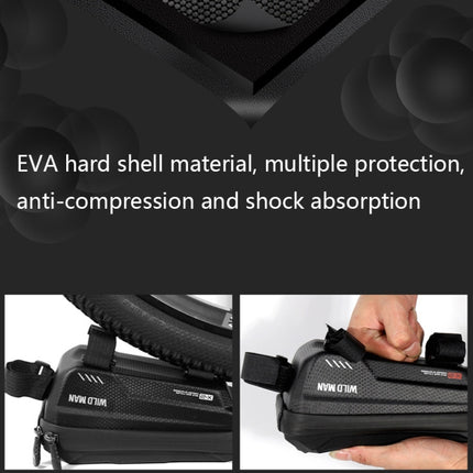 WILD MAN X2 1L Hard Shell EVA Bicycle Front Beam Bag, X2 1L (Black), X2 1L (Red) - DealBuddy
