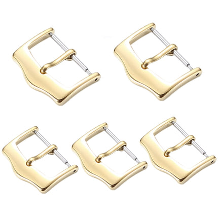 5pcs IP Plated Stainless Steel Pin Buckle Watch Accessories, Color: Silver 12mm