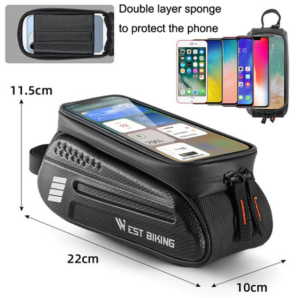 WEST BIKING Bicycle Hard Shell Front Beam Bag Mobile Phone Touch Screen Saddle Bag - DealBuddy
