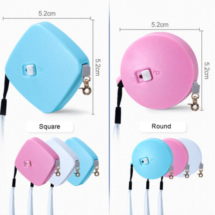 Automatic Telescopic Dog Traction Rope Small Pet Retractor, 2m Round Pink, 2m Round Blue, 2m Square White, 2m Square Pink, 2m Square Blue, 2m Round White - DealBuddy
