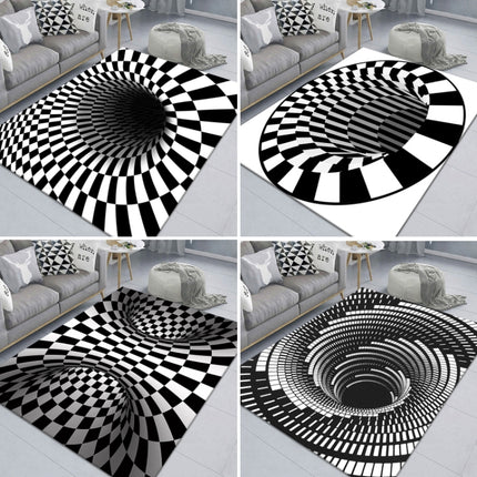 3D Geometric Stereo Trap Vision Living Room Bedroom Carpet