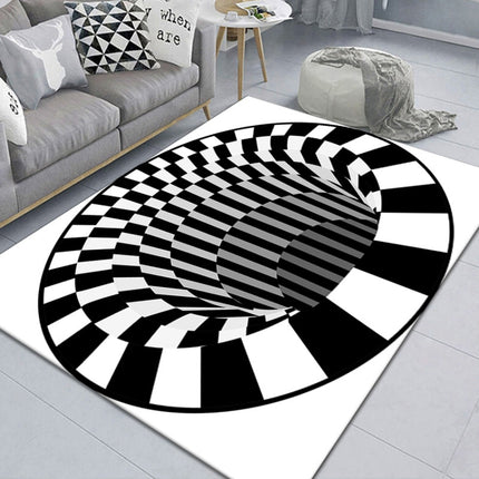 3D Geometric Stereo Trap Vision Living Room Bedroom Carpet
