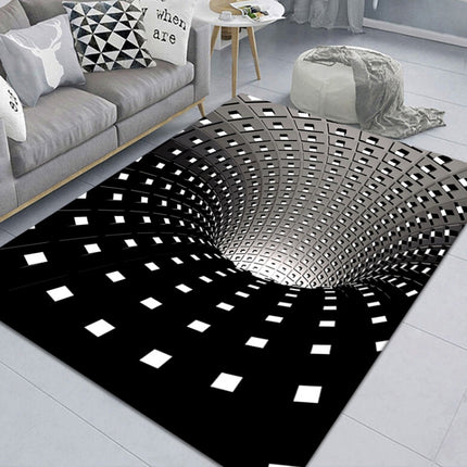 3D Geometric Stereo Trap Vision Living Room Bedroom Carpet - DealBuddy