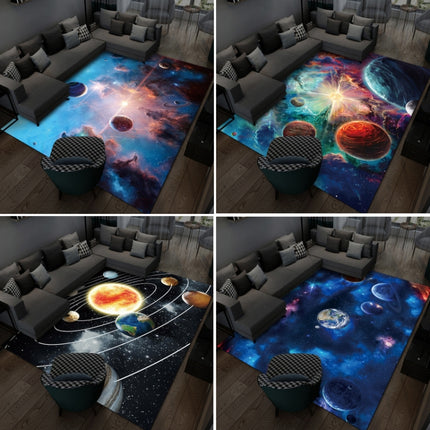 3D Visual Cartoon Cosmic Planet Living Room Carpet