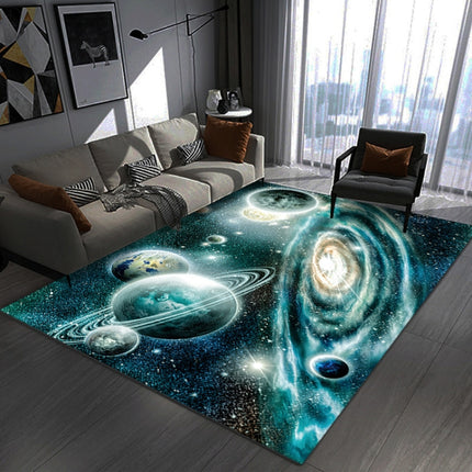 3D Visual Cartoon Cosmic Planet Living Room Carpet