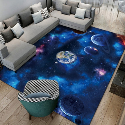 3D Visual Cartoon Cosmic Planet Living Room Carpet