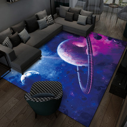 3D Visual Cartoon Cosmic Planet Living Room Carpet