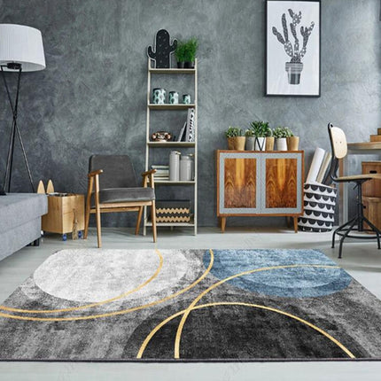 Modern Abstract Geometric Living Room Rug Coffee Table Cushion, 50x80cm, 60x90cm - DealBuddy