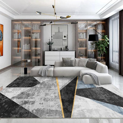 Modern Abstract Geometric Living Room Rug Coffee Table Cushion, 80x200cm, 120x160cm - DealBuddy
