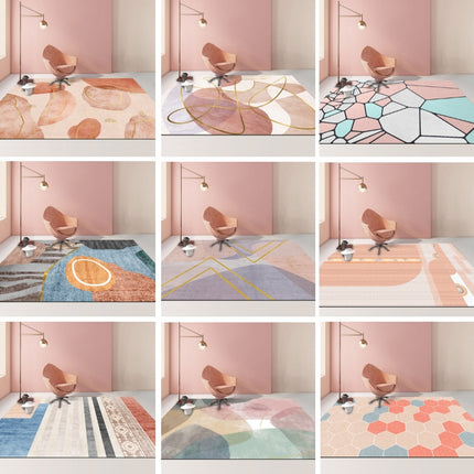 Modern Abstract Geometric Living Room Rug Coffee Table Cushion