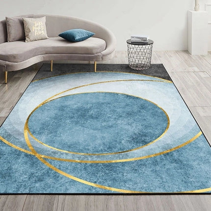 Modern Abstract Geometric Living Room Rug Coffee Table Cushion