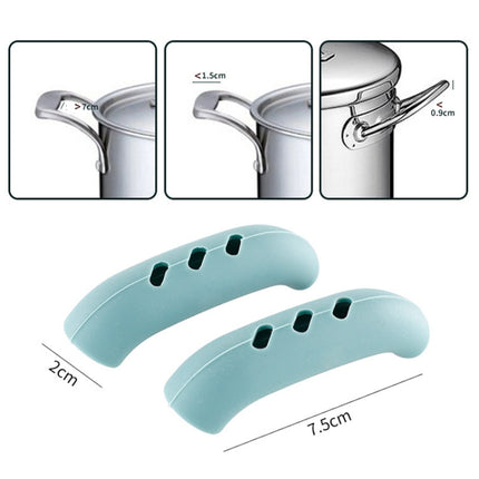 1 Pair Silicone Pot Handle Insulation Cover Iron Pot Handle Cover, Light Green, Simple Gray, Red - DealBuddy