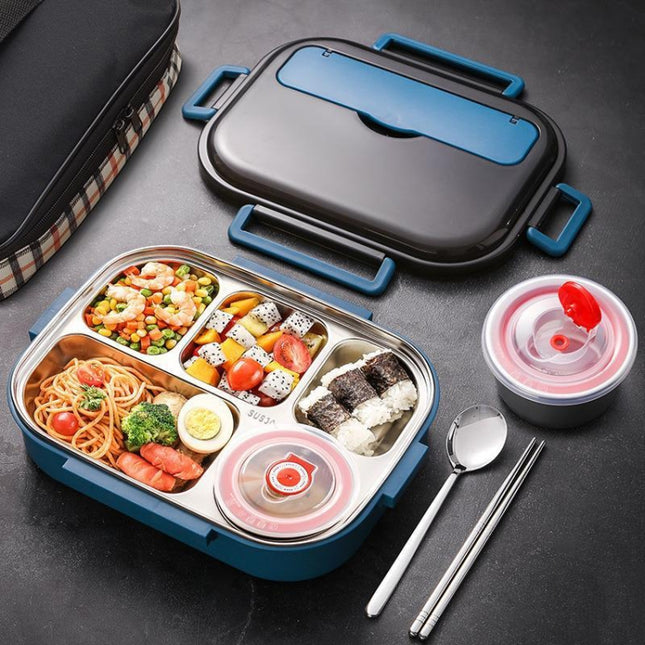 304 Stainless Steel Double-Layer Large-Capacity Portable Lunch Box - DealBuddy