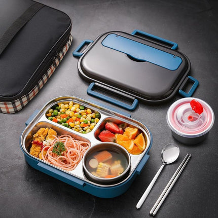 304 Stainless Steel Double-Layer Large-Capacity Portable Lunch Box - DealBuddy