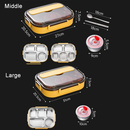 304 Stainless Steel Double-Layer Large-Capacity Portable Lunch Box