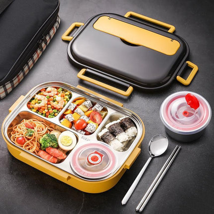 304 Stainless Steel Double-Layer Large-Capacity Portable Lunch Box - DealBuddy