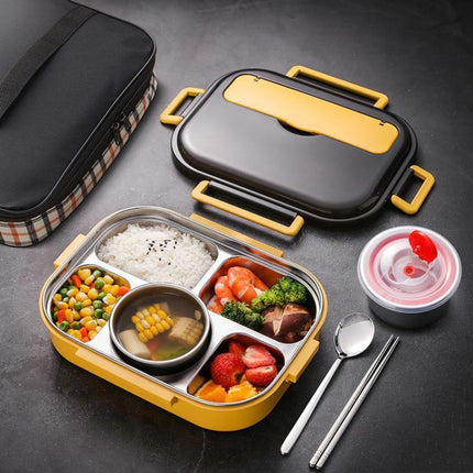 304 Stainless Steel Double-Layer Large-Capacity Portable Lunch Box - DealBuddy