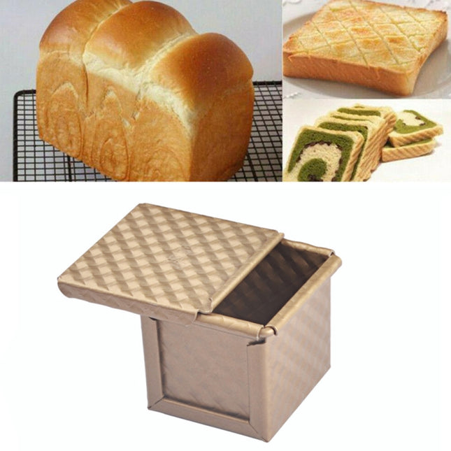 Square Toast Box Non-Stick Water Cube Toast Mold, Style:, 8832 8x7.5x6.5cm Ripple Gold, 8759 11.8x11x10.3cm No Ripple Gold, 8772 8x7.5x6.5cm No Ripple Gold, 8765 11.8x11x10.3cm Ripple Gold - DealBuddy