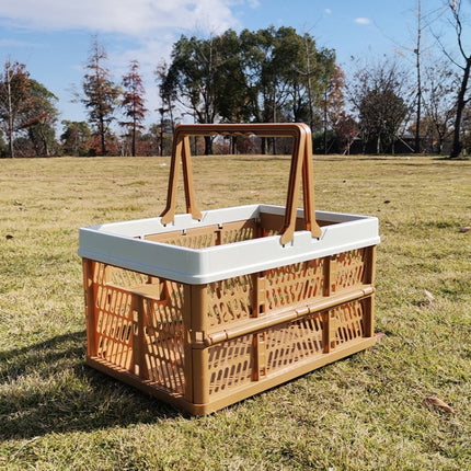 Foldable Picnic Basket Supermarket Shopping Basket,Size: 25x30.5x44cm